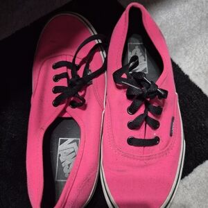 Vans Women's Bright Pink Canvas Sneakers